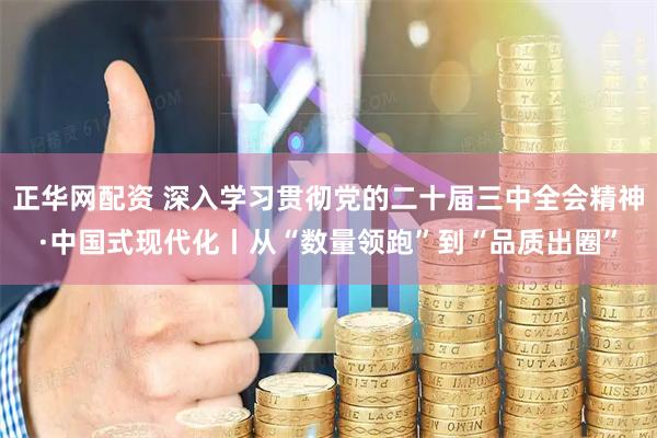 正华网配资 深入学习贯彻党的二十届三中全会精神·中国式现代化丨从“数量领跑”到“品质出圈”