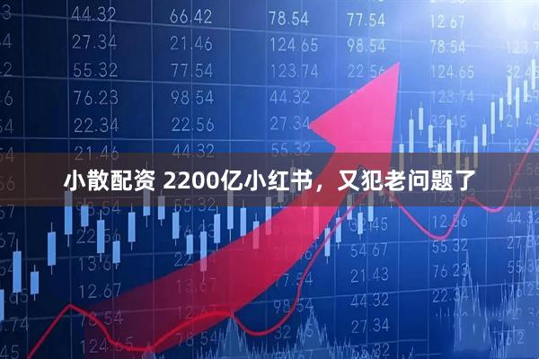 小散配资 2200亿小红书，又犯老问题了